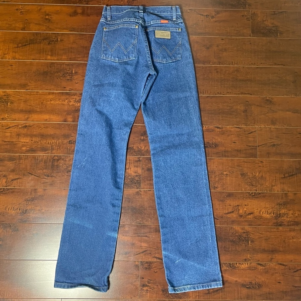 WRANGLER Vintage Denim 1980s High Rise Straight Leg Jeans Vtg 80s Size 3